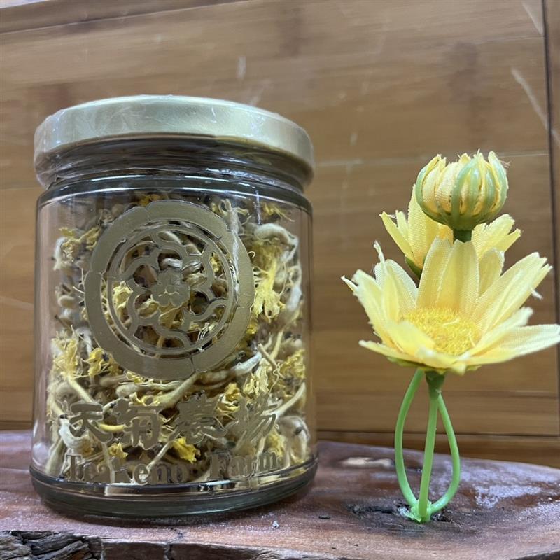 【天菊農場】天菊農場-金銀花20克玻璃瓶裝-防疫好茶飲✿90A020